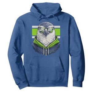 Cool Hawk Wearing Hoodie Graphic Hoodie Game Day Swagger TS02 Royal Blue Print Your Wear