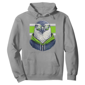 Cool Hawk Wearing Hoodie Graphic Hoodie Game Day Swagger TS02 Sport Gray Print Your Wear
