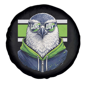 Cool Hawk Wearing Hoodie Graphic Spare Tire Cover Game Day Swagger TS02 Print Your Wear
