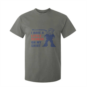 Funny Sailor Pun T Shirt For Kid I Have Little Seaman on My Shirt Retro Humor TS02 Military Green Print Your Wear