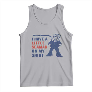 Funny Sailor Pun Tank Top I Have Little Seaman on My Shirt Retro Humor TS02 Athletic Heather Print Your Wear