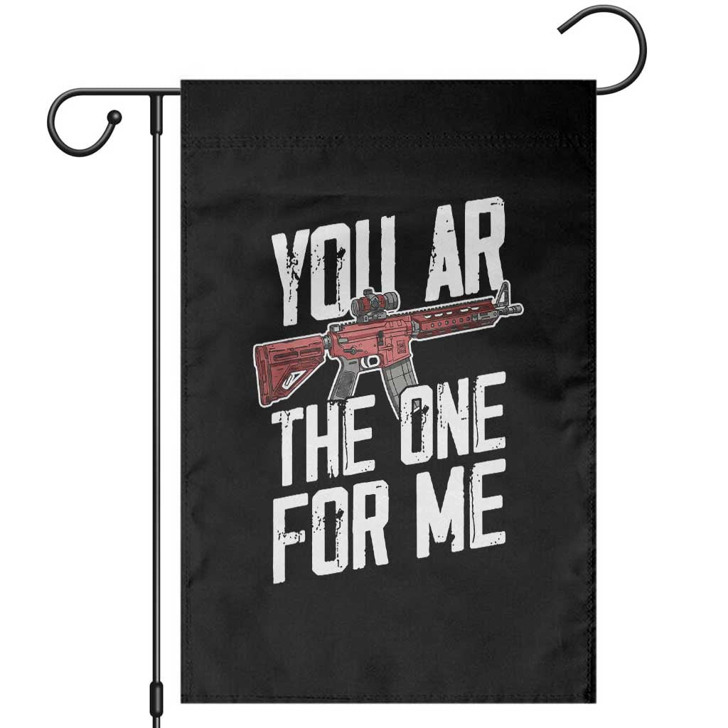 Funny Gun Lover Valentine Pun Garden Flag You AR the One for Me Tactical Romance TS02 Black Print Your Wear