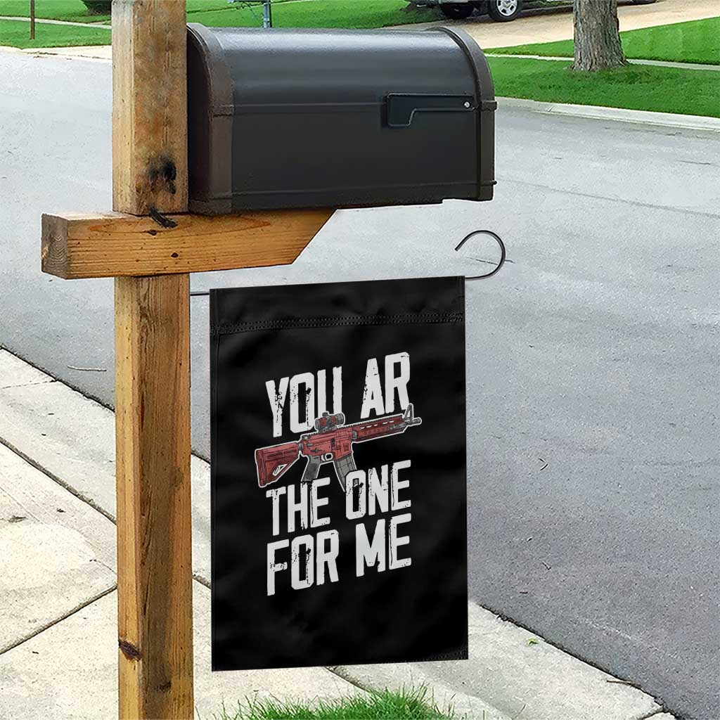 Funny Gun Lover Valentine Pun Garden Flag You AR the One for Me Tactical Romance TS02 Print Your Wear