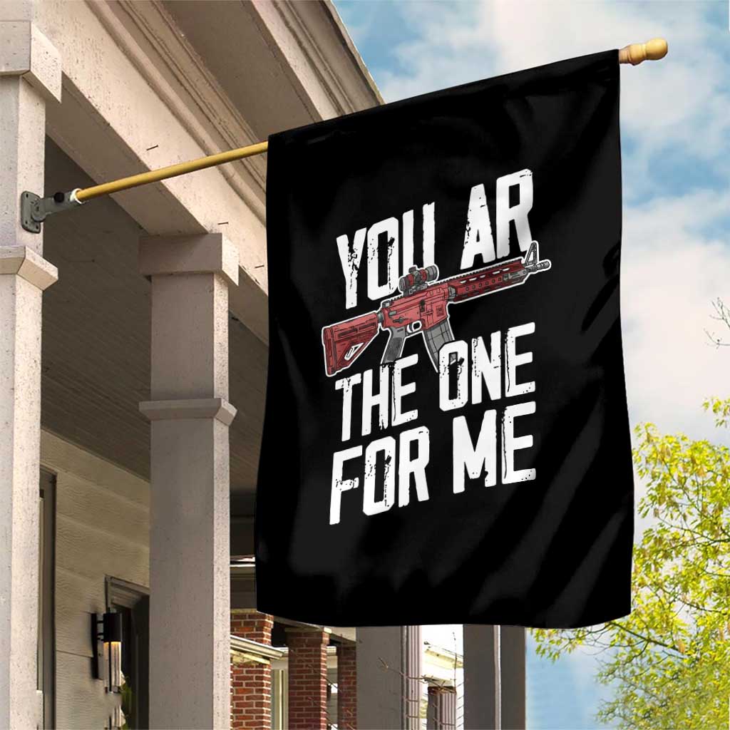 Funny Gun Lover Valentine Pun Garden Flag You AR the One for Me Tactical Romance TS02 Print Your Wear