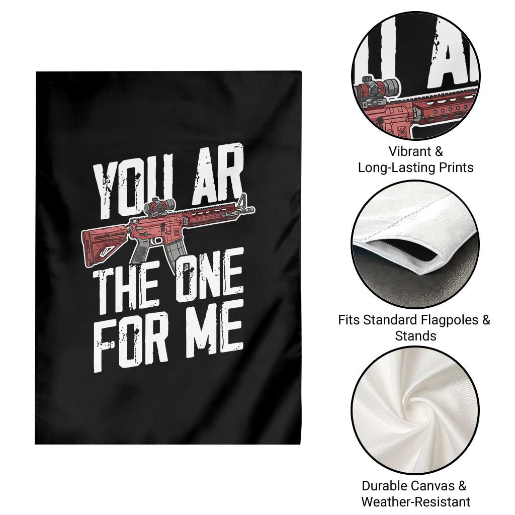 Funny Gun Lover Valentine Pun Garden Flag You AR the One for Me Tactical Romance TS02 Print Your Wear