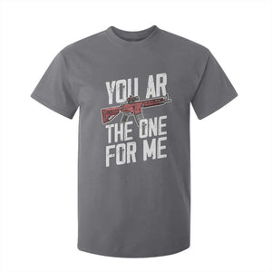 Funny Gun Lover Valentine Pun T Shirt For Kid You AR the One for Me Tactical Romance TS02 Charcoal Print Your Wear