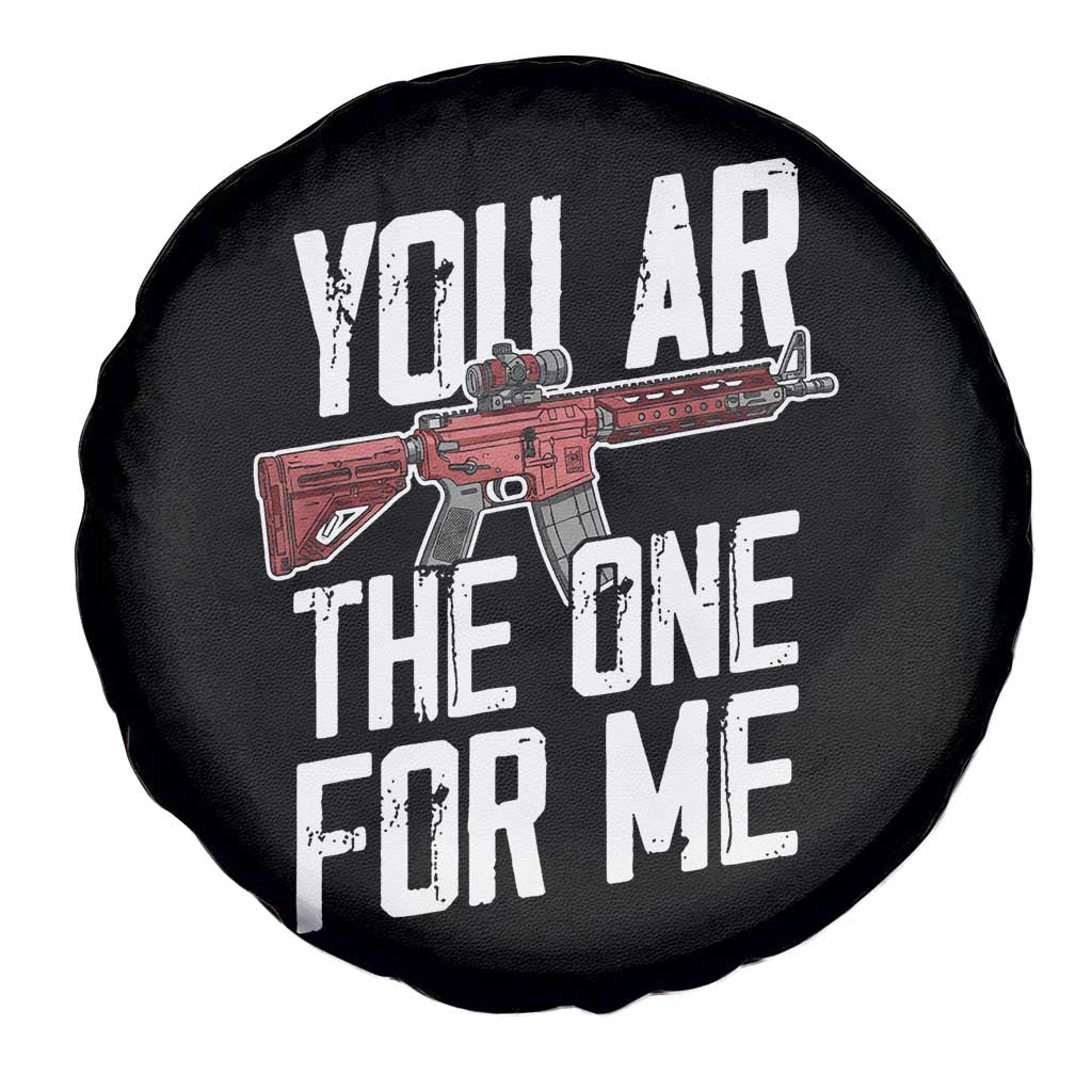 Funny Gun Lover Valentine Pun Spare Tire Cover You AR the One for Me Tactical Romance TS02 Print Your Wear