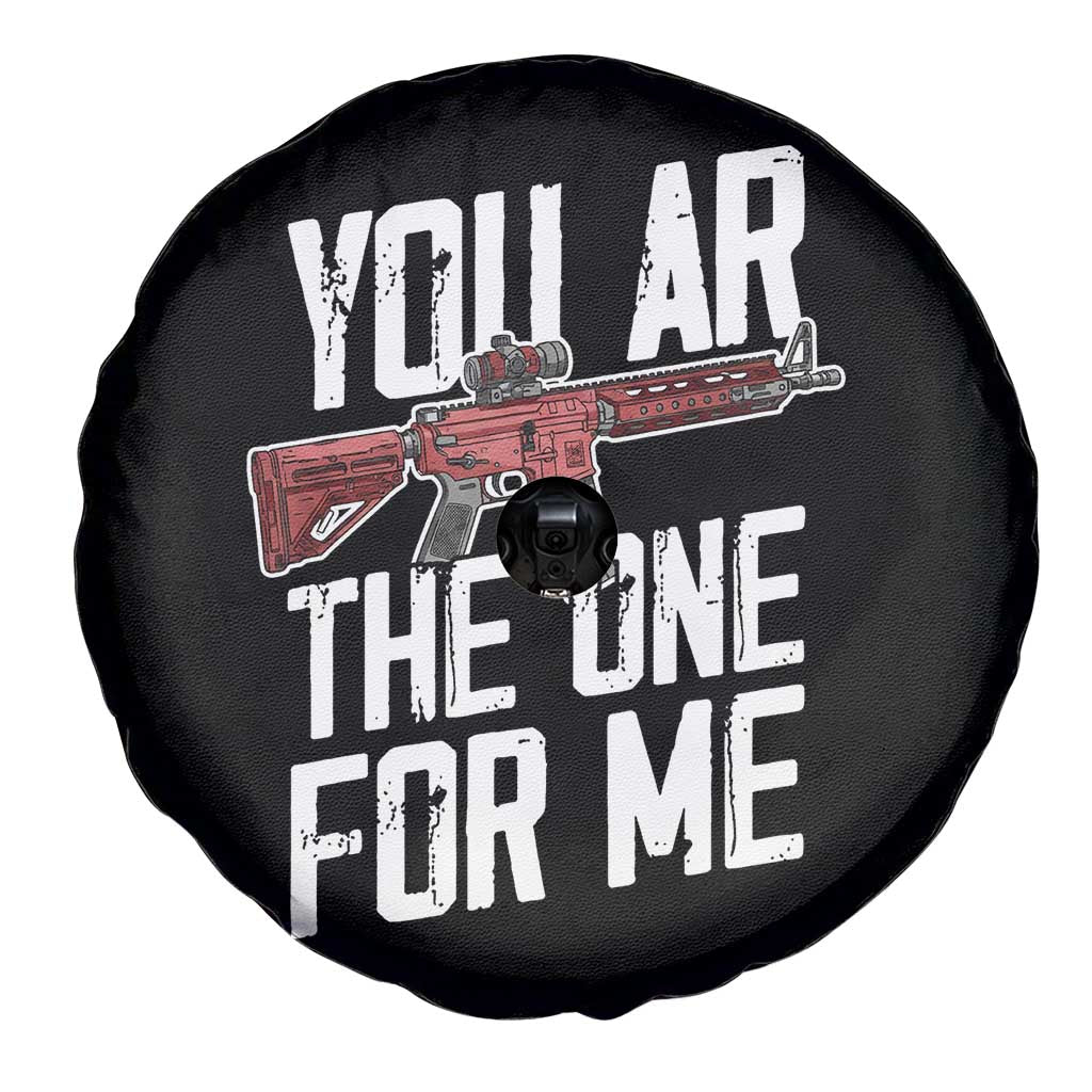 Funny Gun Lover Valentine Pun Spare Tire Cover You AR the One for Me Tactical Romance TS02 Print Your Wear