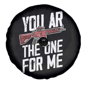 Funny Gun Lover Valentine Pun Spare Tire Cover You AR the One for Me Tactical Romance TS02 Print Your Wear