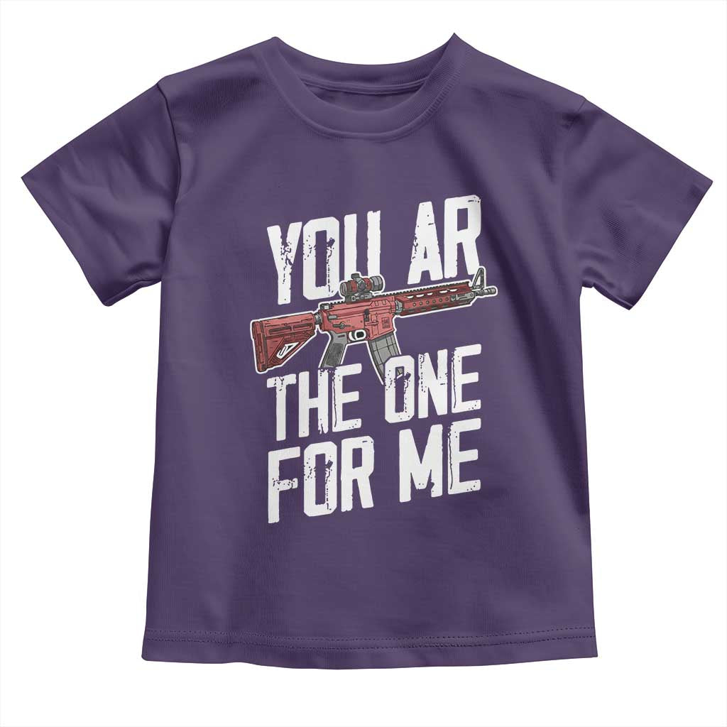 Funny Gun Lover Valentine Pun Toddler T Shirt You AR the One for Me Tactical Romance TS02 Purple Print Your Wear