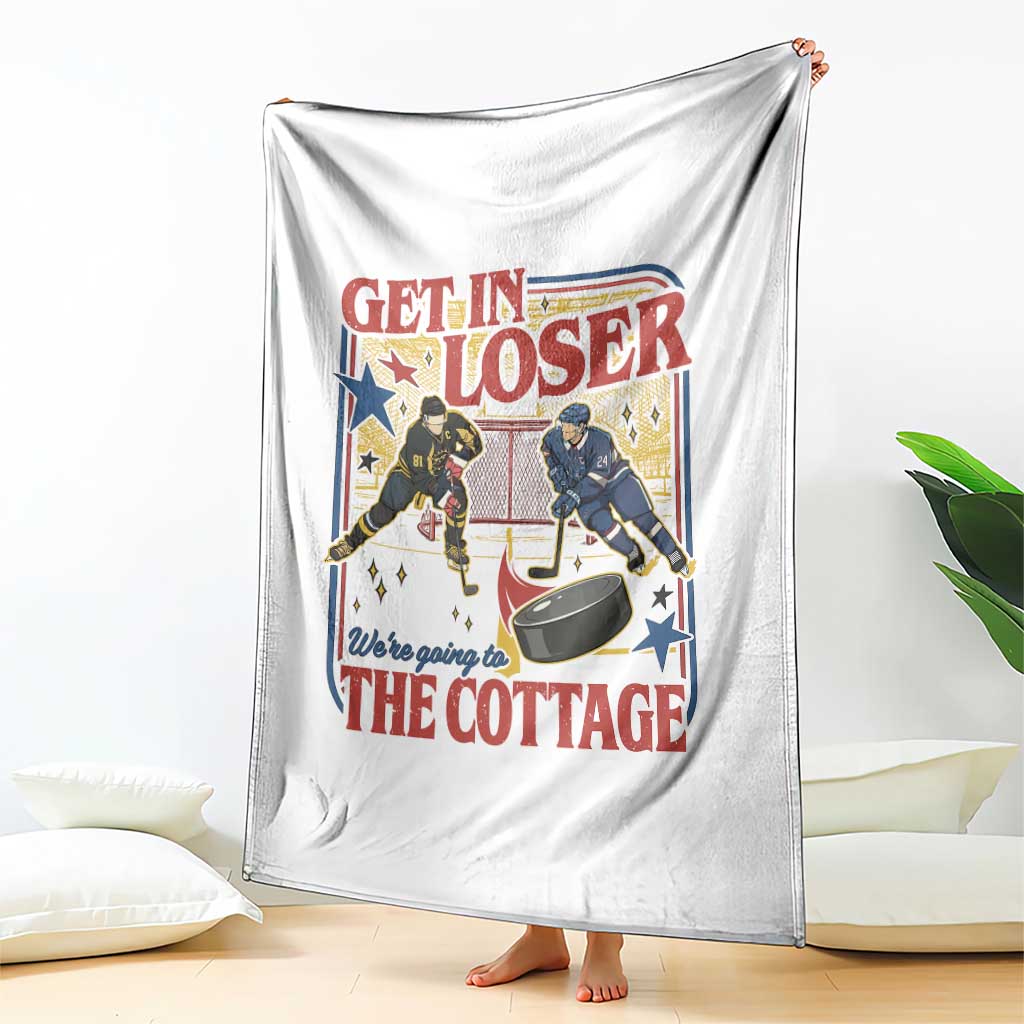 Get In Loser We’re Going To The Cottage Throw Blanket Hockey Romance LGBT Retro Summer Road Trip TS02 Print Your Wear