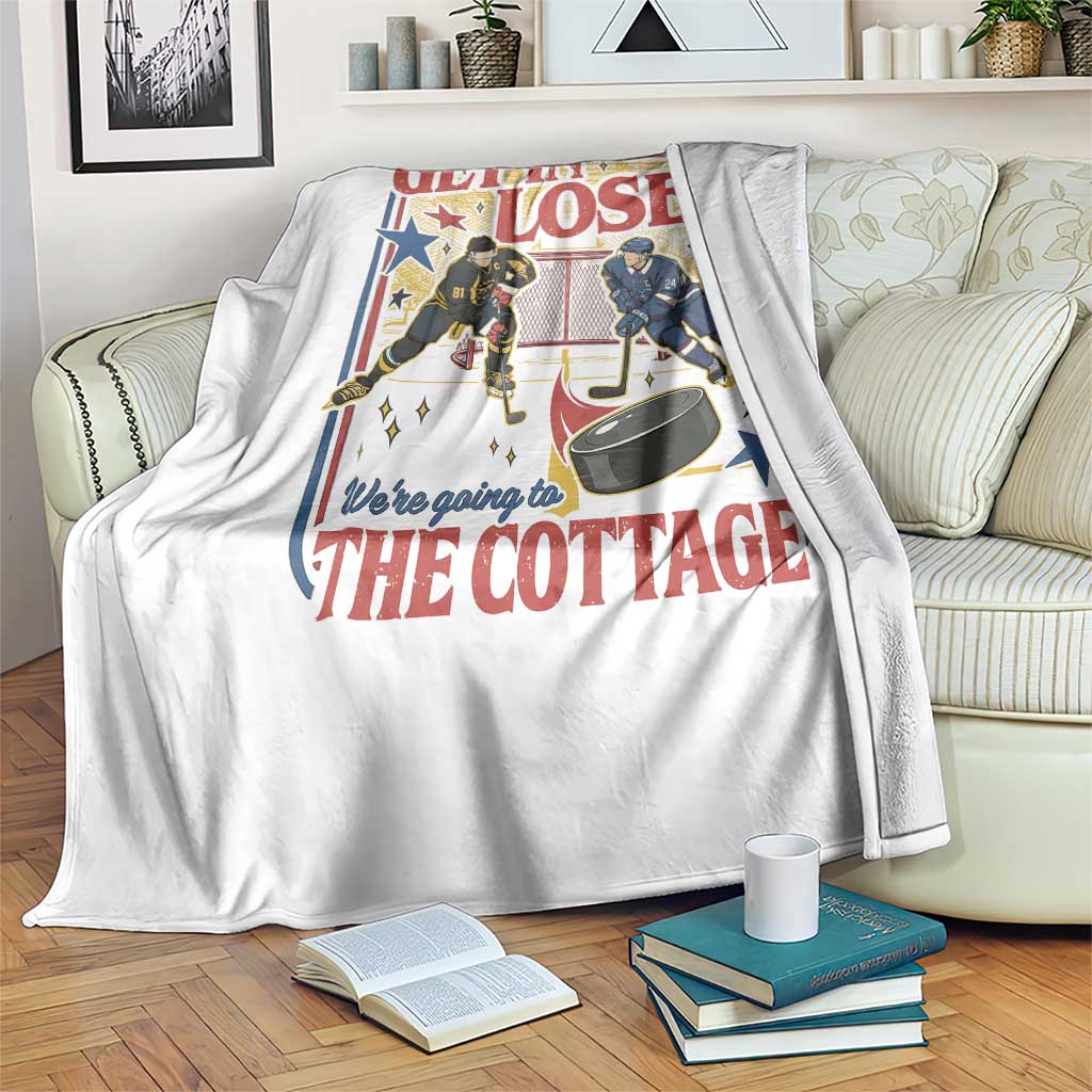 Get In Loser We’re Going To The Cottage Throw Blanket Hockey Romance LGBT Retro Summer Road Trip TS02 Print Your Wear
