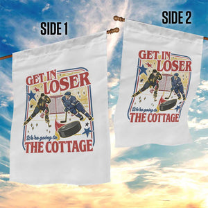 Get In Loser We’re Going To The Cottage Garden Flag Hockey Romance LGBT Retro Summer Road Trip TS02 Print Your Wear