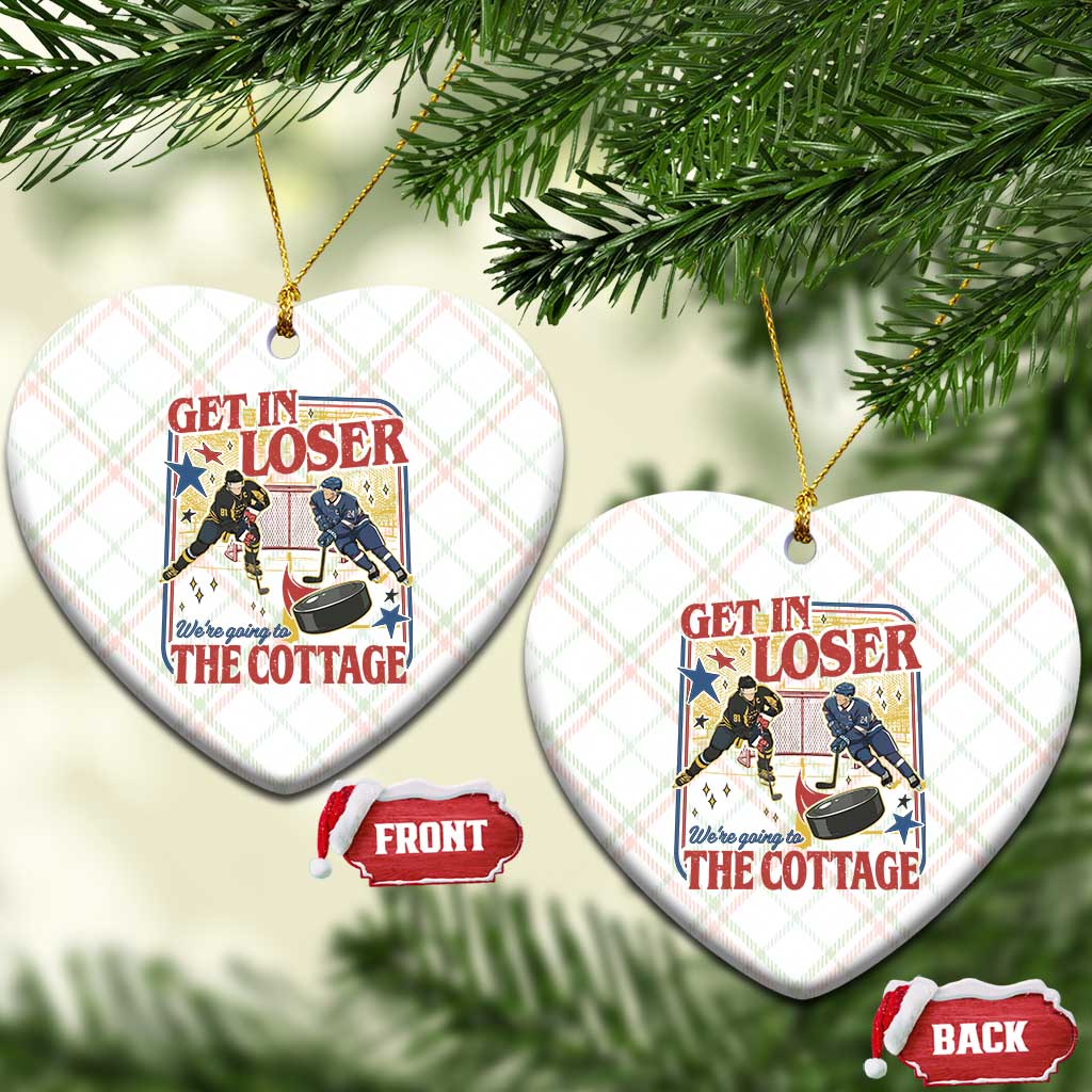 Get In Loser We’re Going To The Cottage Ceramic Ornament Hockey Romance LGBT Retro Summer Road Trip TS02 Print Your Wear