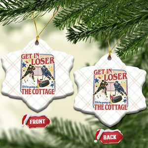 Get In Loser We’re Going To The Cottage Ceramic Ornament Hockey Romance LGBT Retro Summer Road Trip TS02 Print Your Wear