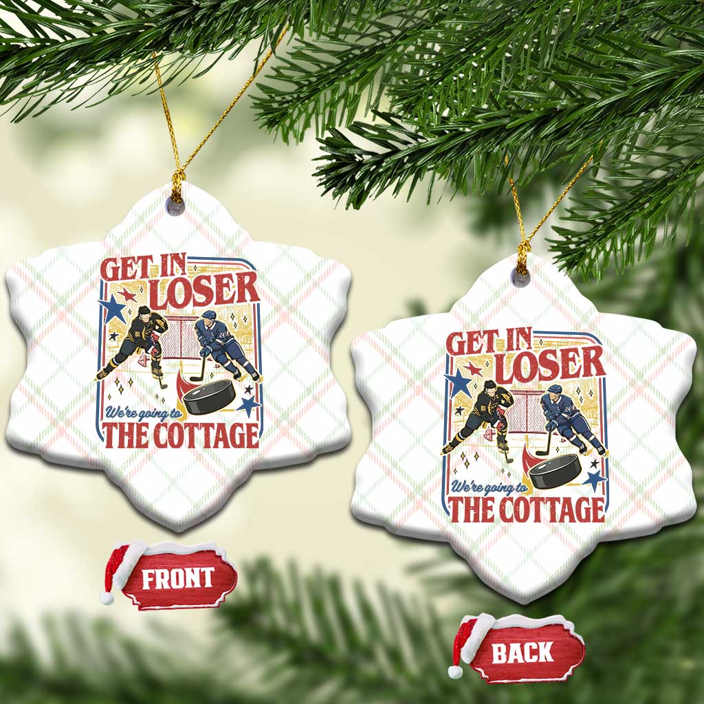 Get In Loser We’re Going To The Cottage Ceramic Ornament Hockey Romance LGBT Retro Summer Road Trip TS02 Print Your Wear