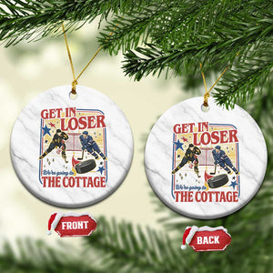 Get In Loser We’re Going To The Cottage Ceramic Ornament Hockey Romance LGBT Retro Summer Road Trip TS02 1pc White Marble Print Your Wear