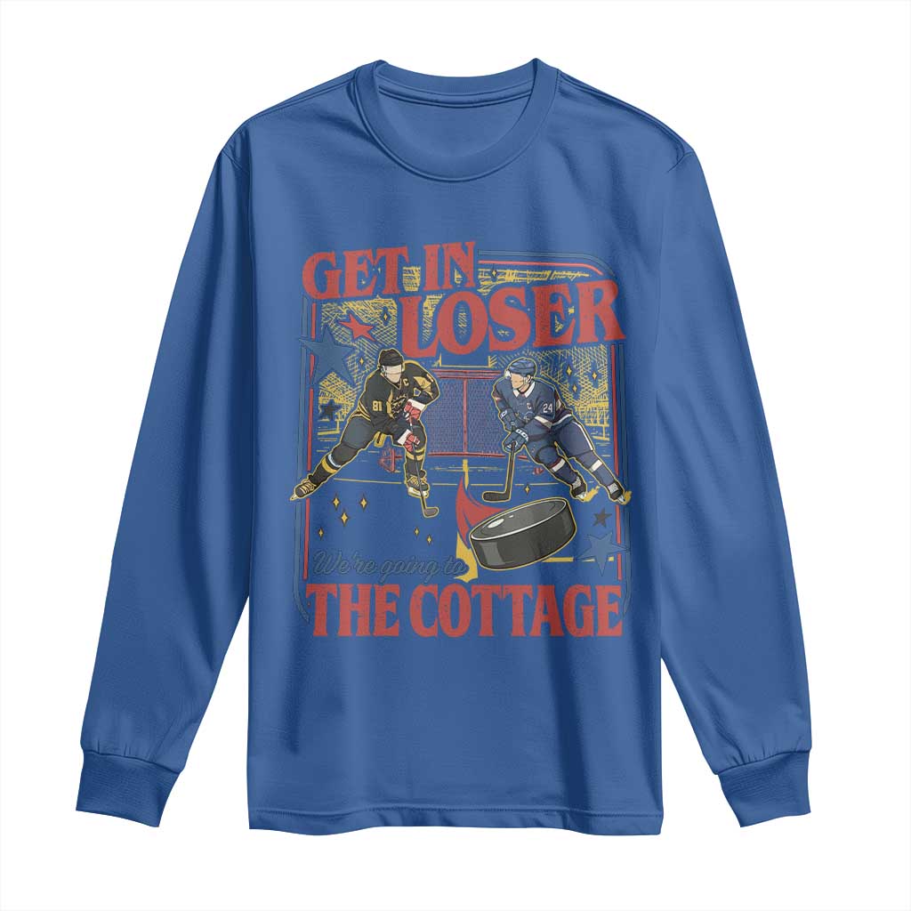 Get In Loser We’re Going To The Cottage Long Sleeve Shirt Hockey Romance LGBT Retro Summer Road Trip TS02 Royal Blue Print Your Wear
