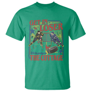 Get In Loser We’re Going To The Cottage T Shirt Hockey Romance LGBT Retro Summer Road Trip TS02 Irish Green Print Your Wear
