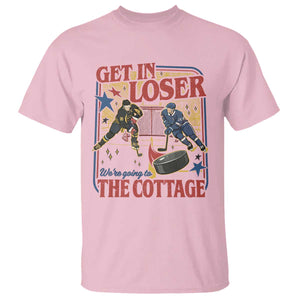 Get In Loser We’re Going To The Cottage T Shirt Hockey Romance LGBT Retro Summer Road Trip TS02 Light Pink Print Your Wear