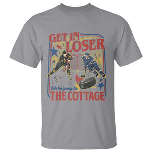 Get In Loser We’re Going To The Cottage T Shirt Hockey Romance LGBT Retro Summer Road Trip TS02 Sport Gray Print Your Wear