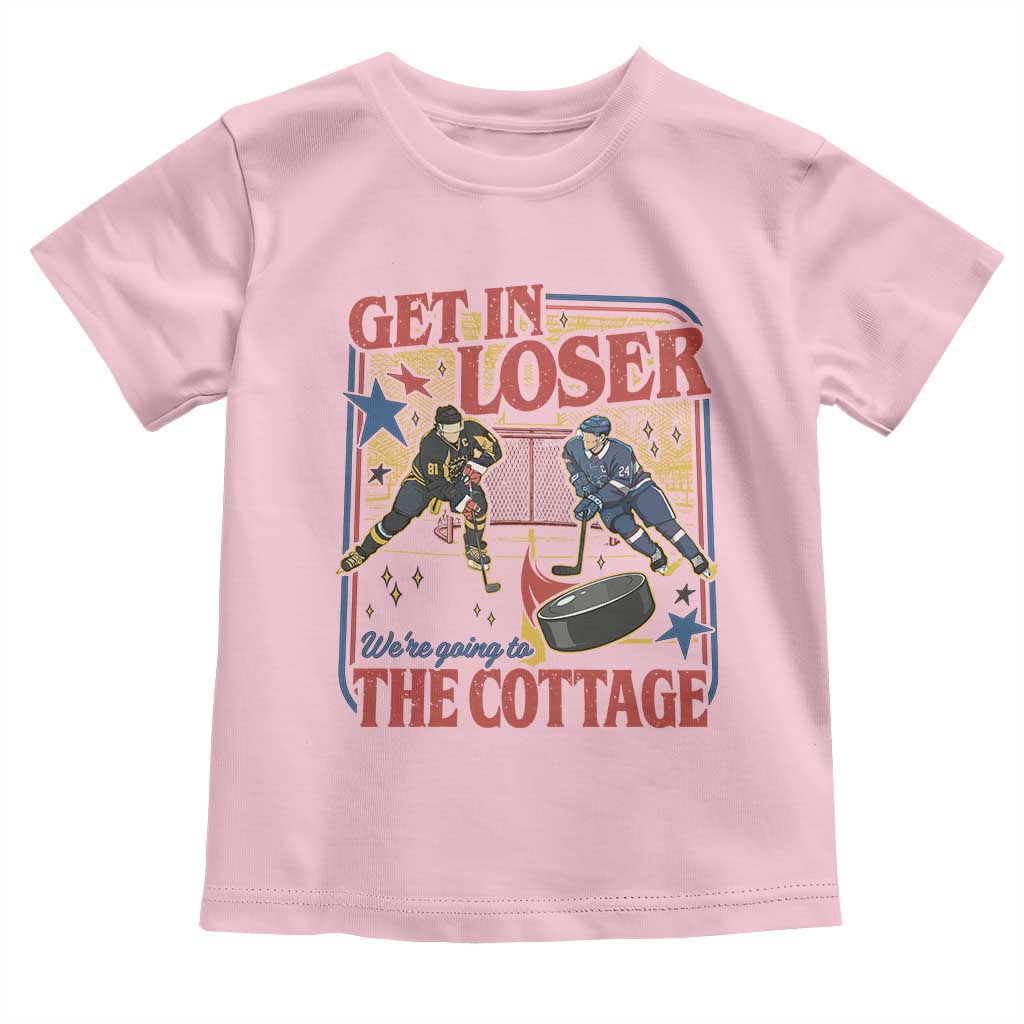 Get In Loser We’re Going To The Cottage Toddler T Shirt Hockey Romance LGBT Retro Summer Road Trip TS02 Light Pink Print Your Wear