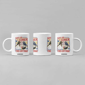 Get In Loser We’re Going To The Cottage Coffee Mug Hockey Romance LGBT Retro Summer Road Trip TS02 Print Your Wear