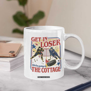 Get In Loser We’re Going To The Cottage Coffee Mug Hockey Romance LGBT Retro Summer Road Trip TS02 Print Your Wear