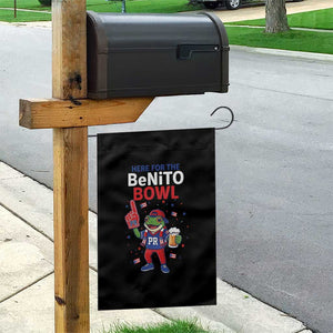 Funny Benito Bowl Puerto Rican Football Garden Flag Coquí Frog Music Fan with Beer and Foam Finger TS02 Print Your Wear