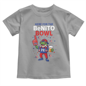 Funny Benito Bowl Puerto Rican Football Toddler T Shirt Coquí Frog Music Fan with Beer and Foam Finger TS02 Sport Gray Print Your Wear