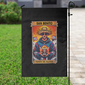 Funny San Benito Patron del Halftime Garden Flag Bowl 2026 Puerto Rican Football Music Fan TS02 Print Your Wear