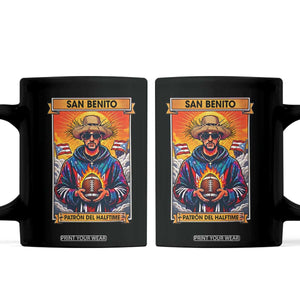 Funny San Benito Patron del Halftime Coffee Mug Bowl 2026 Puerto Rican Football Music Fan TS02 Black Print Your Wear