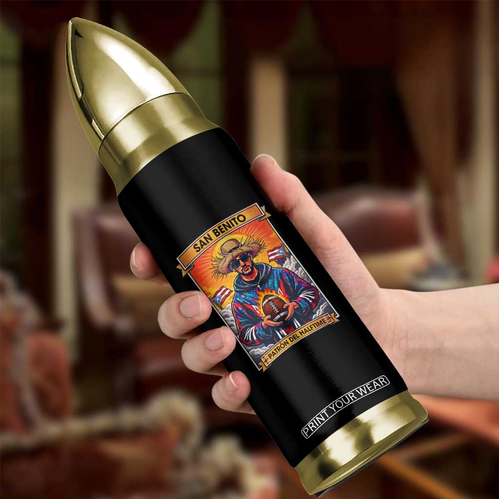 Funny San Benito Patron del Halftime Bullet Tumbler Bowl 2026 Puerto Rican Football Music Fan TS02 Print Your Wear