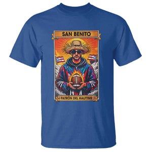Funny San Benito Patron del Halftime T Shirt Bowl 2026 Puerto Rican Football Music Fan TS02 Royal Blue Print Your Wear