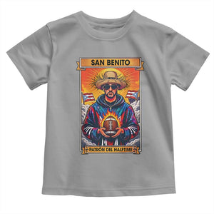 Funny San Benito Patron del Halftime Toddler T Shirt Bowl 2026 Puerto Rican Football Music Fan TS02 Sport Gray Print Your Wear
