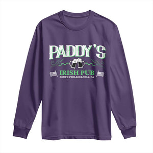 Funny St Patricks Day Drinking Long Sleeve Shirt Paddy Irish Pub TS02 Purple Print Your Wear