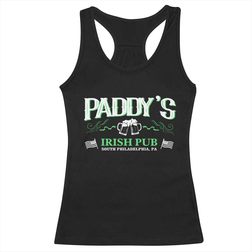 Funny St Patricks Day Drinking Racerback Tank Top Paddy Irish Pub TS02 Black Print Your Wear