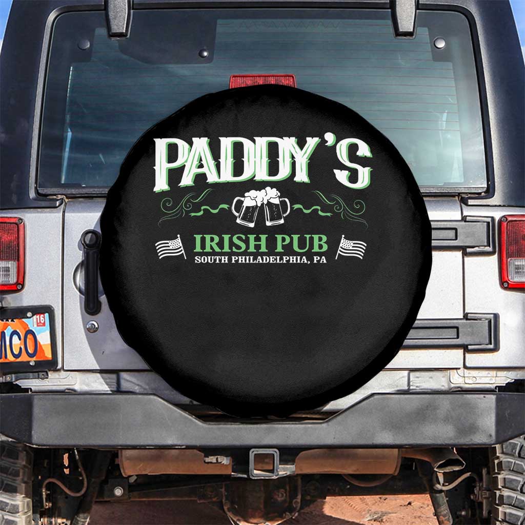 Funny St Patricks Day Drinking Spare Tire Cover Paddy Irish Pub TS02 No hole Black Print Your Wear