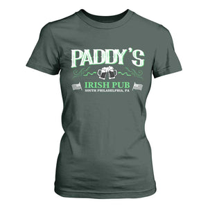 Funny St Patricks Day Drinking T Shirt For Women Paddy Irish Pub TS02 Dark Forest Green Print Your Wear