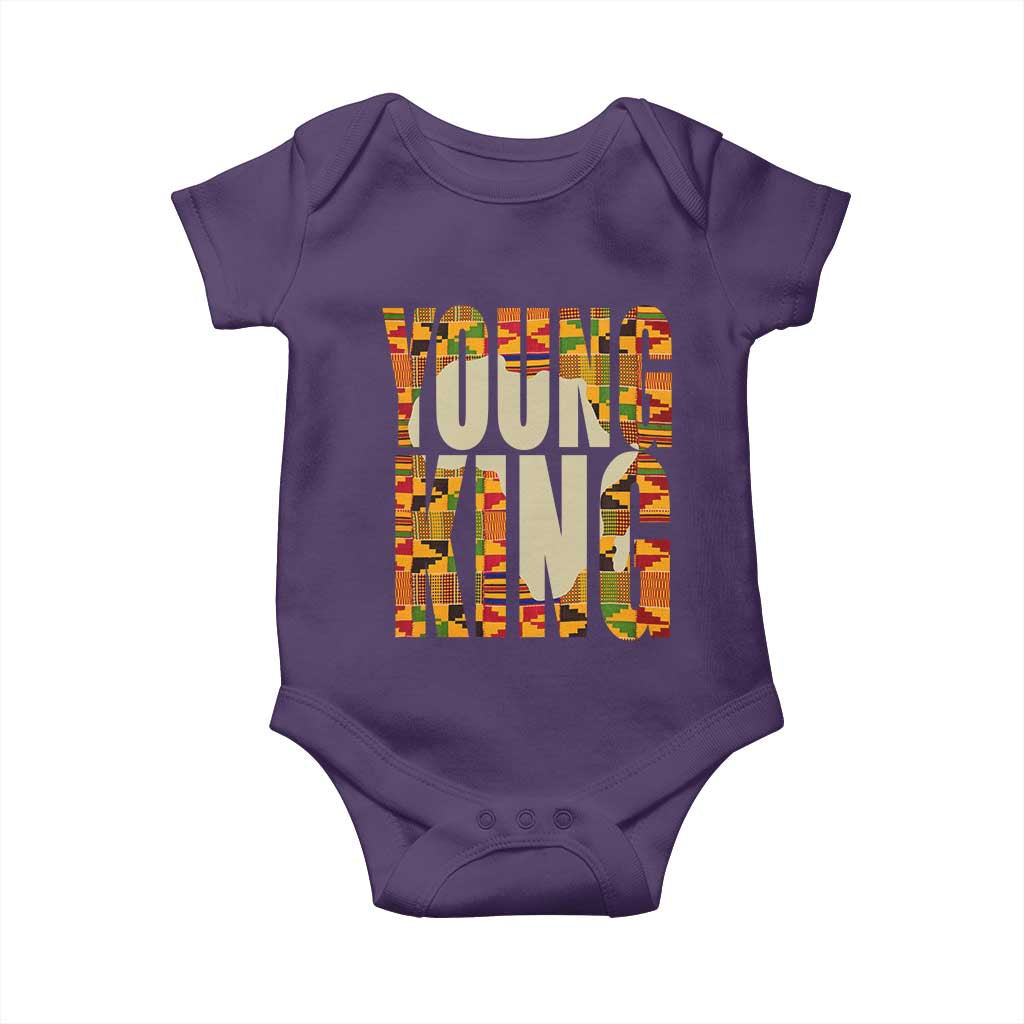 African Kente Young King Baby Onesie TS02 Purple Print Your Wear