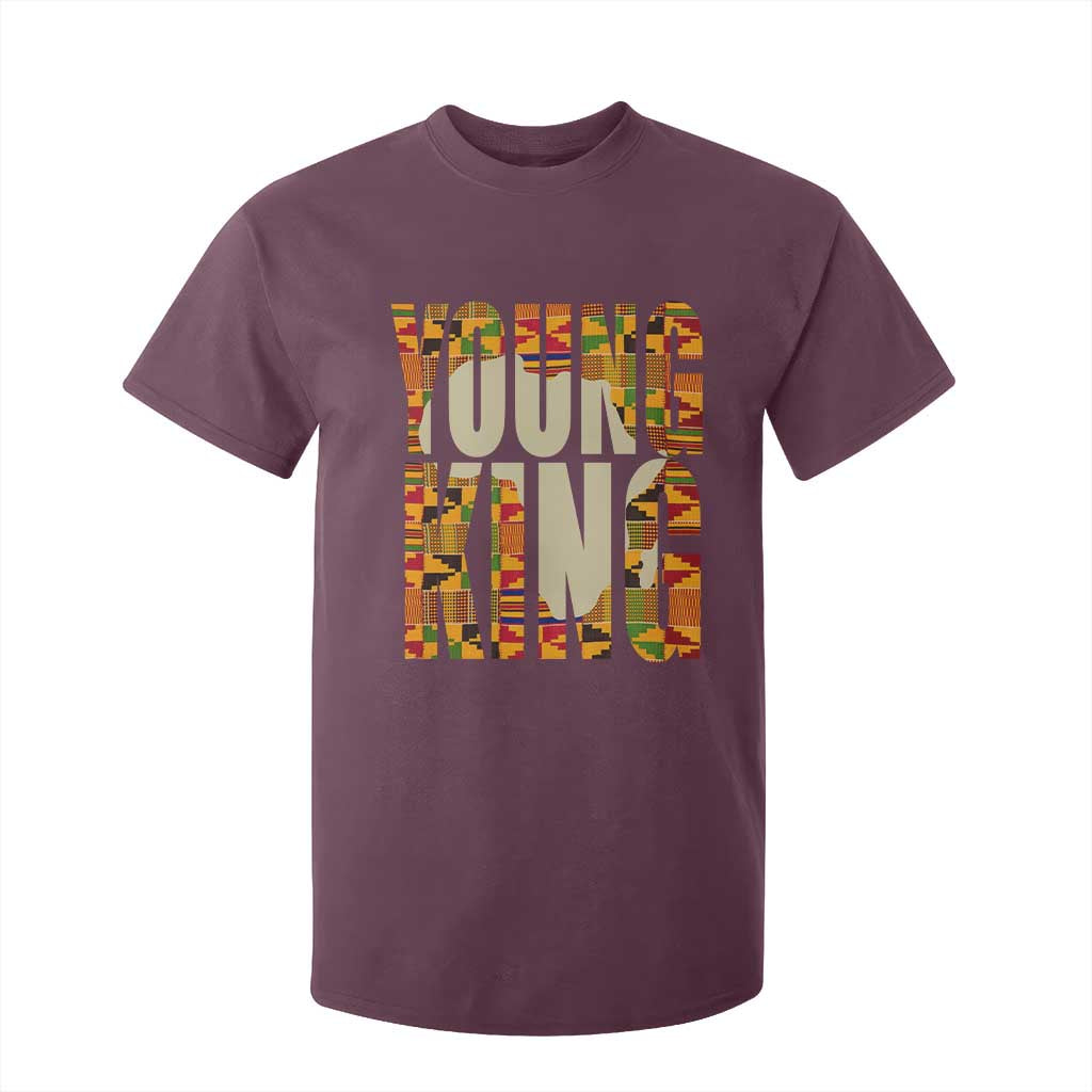 African Kente Young King T Shirt For Kid TS02 Maroon Print Your Wear