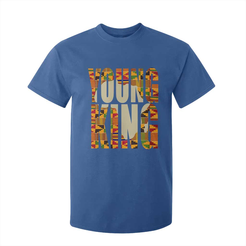 African Kente Young King T Shirt For Kid TS02 Royal Blue Print Your Wear