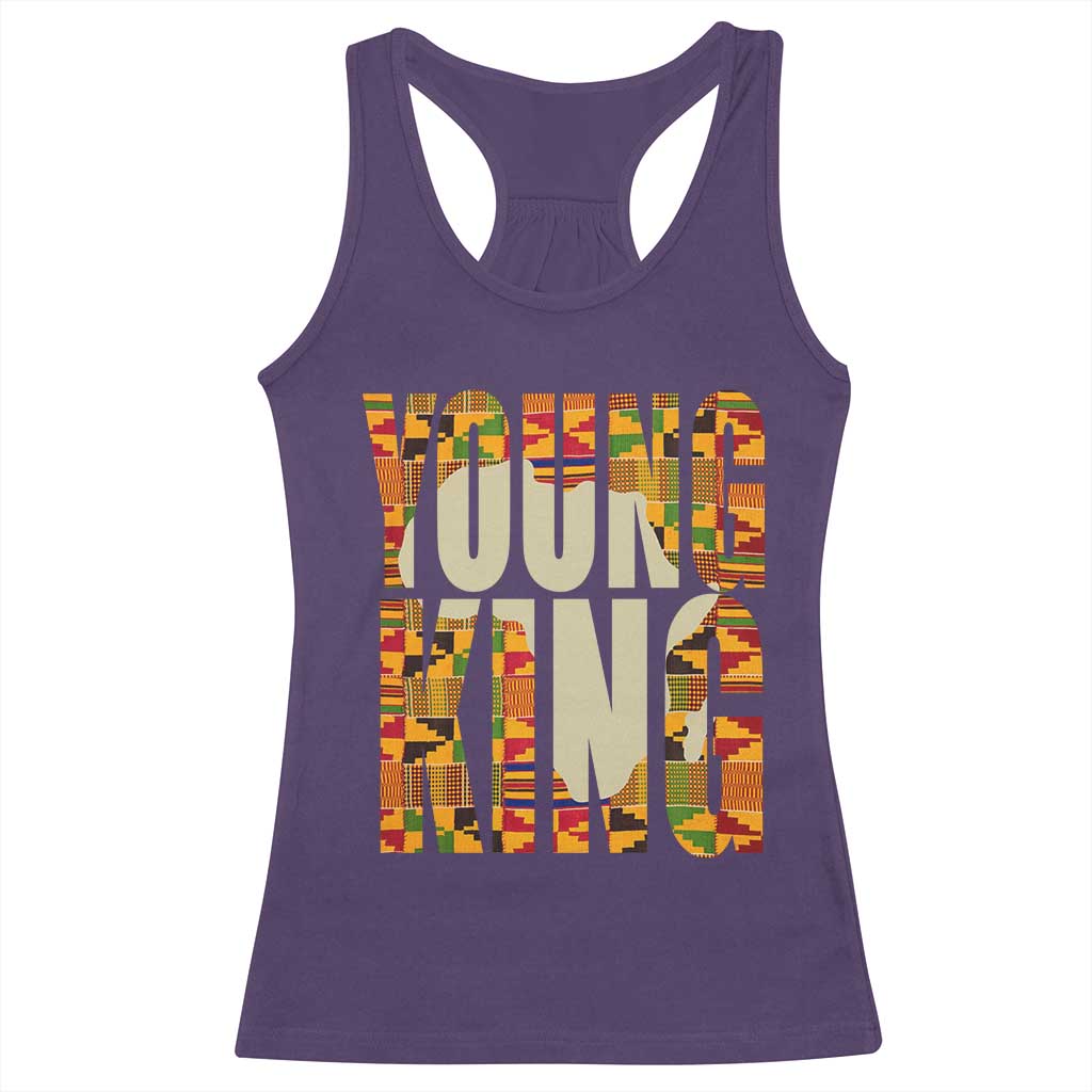 African Kente Young King Racerback Tank Top TS02 Purple Print Your Wear