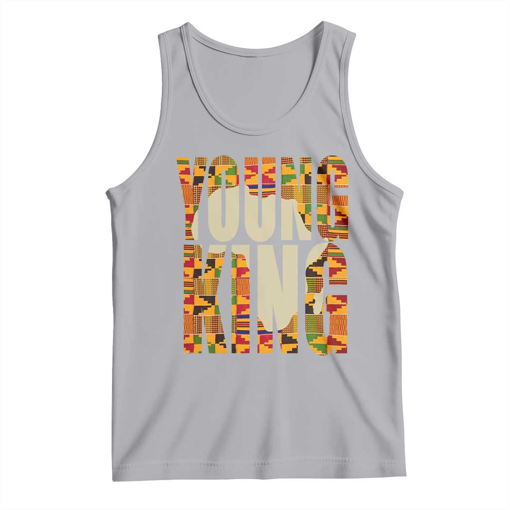 African Kente Young King Tank Top TS02 Athletic Heather Print Your Wear