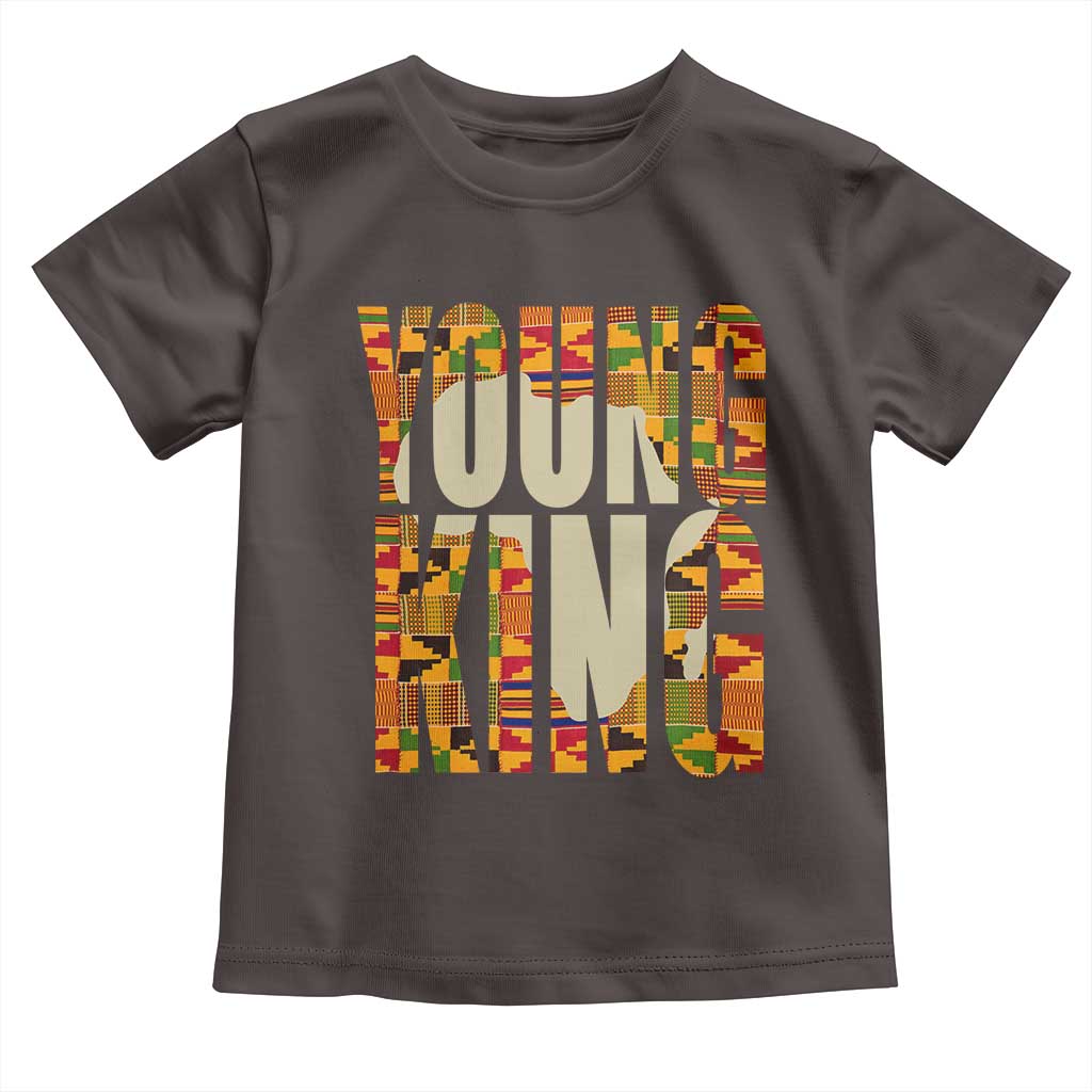 African Kente Young King Toddler T Shirt TS02 Dark Chocolate Print Your Wear