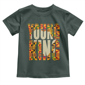 African Kente Young King Toddler T Shirt TS02 Dark Forest Green Print Your Wear