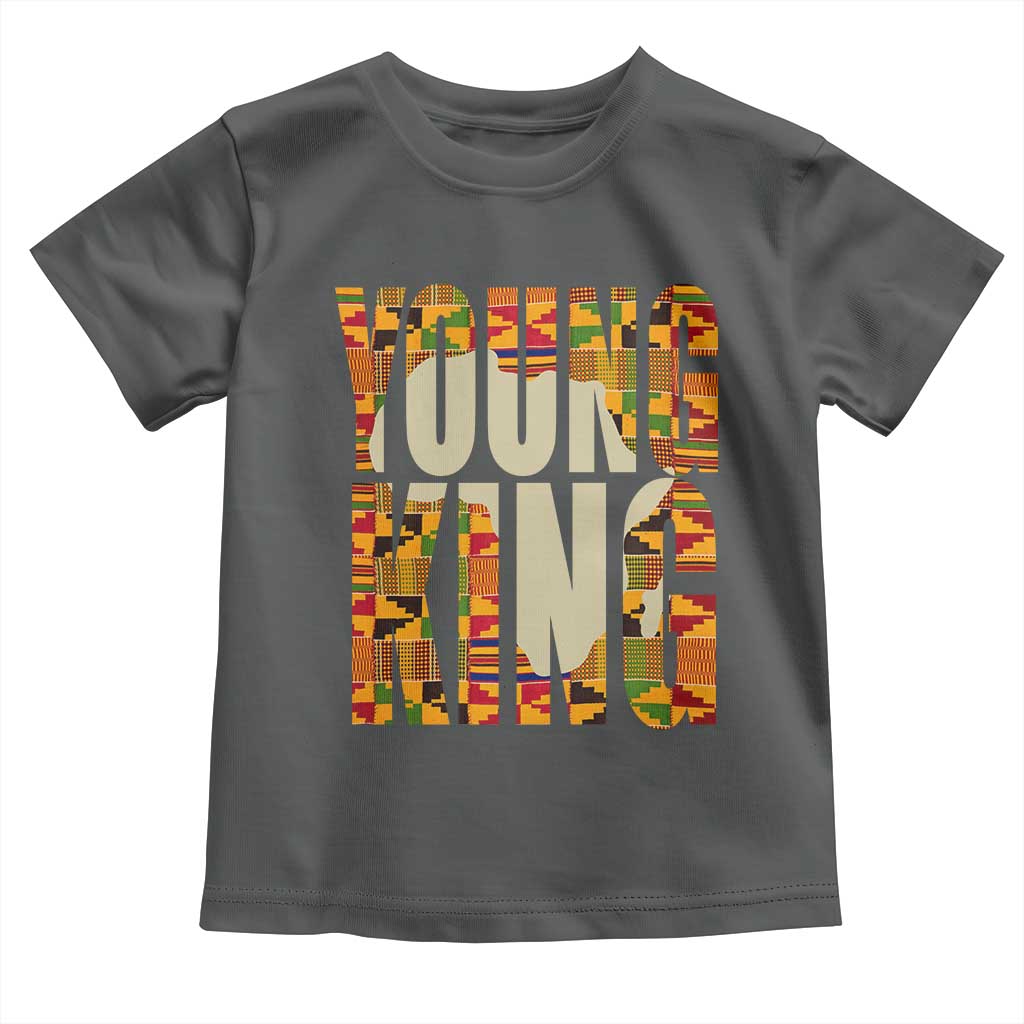 African Kente Young King Toddler T Shirt TS02 Dark Heather Print Your Wear
