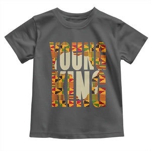 African Kente Young King Toddler T Shirt TS02 Dark Heather Print Your Wear