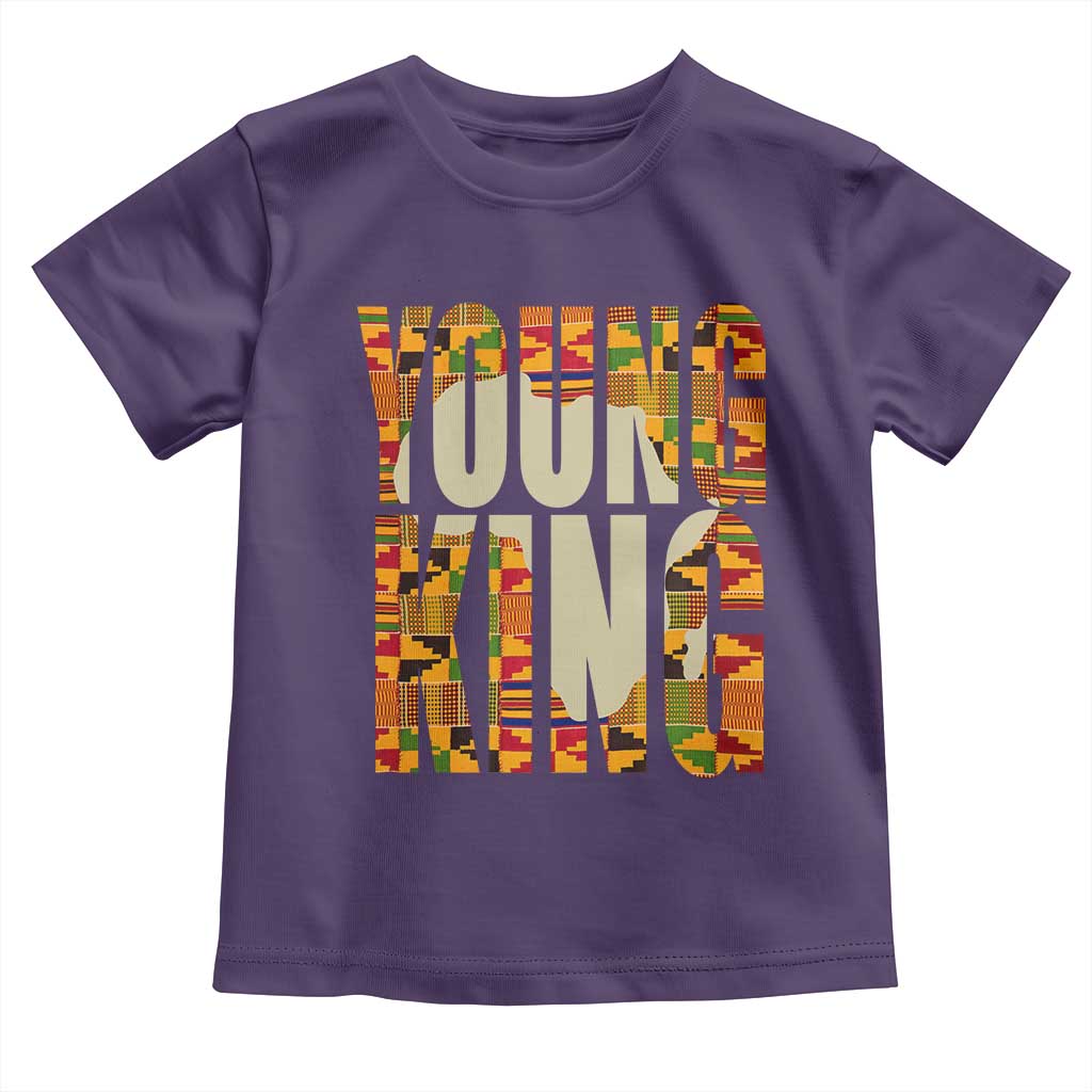 African Kente Young King Toddler T Shirt TS02 Purple Print Your Wear