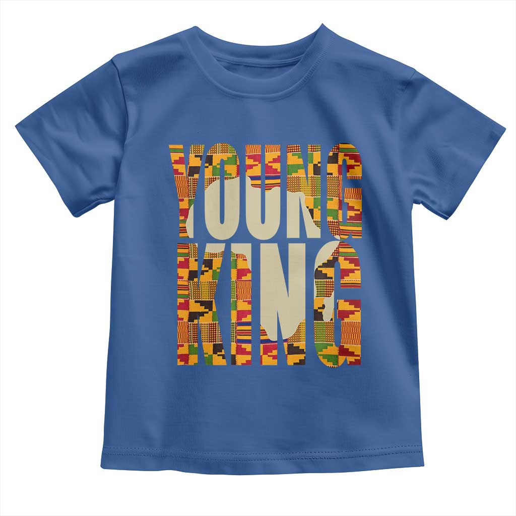African Kente Young King Toddler T Shirt TS02 Royal Blue Print Your Wear